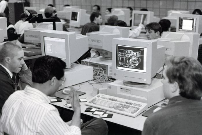 Students in Computer Lab, 1996