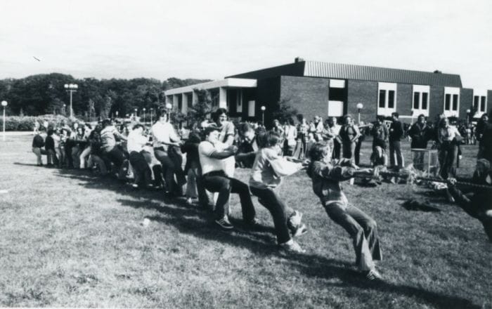Tug of War at the Welcome Back Picnic, circa 1976
