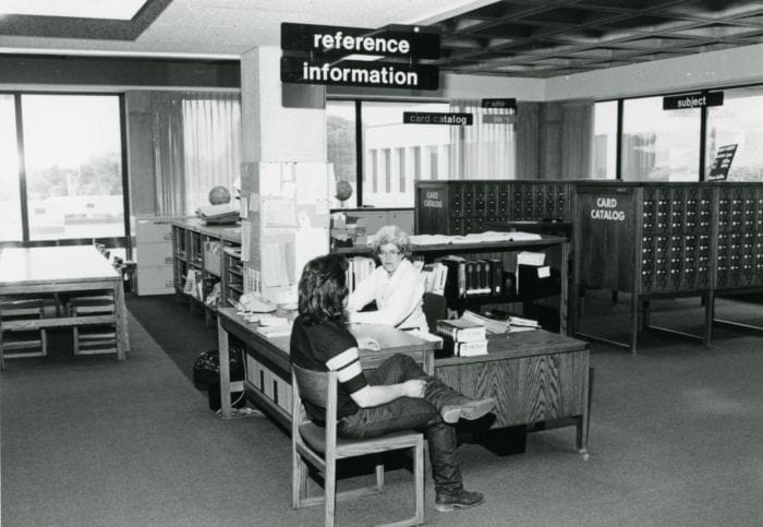 Library Reference Desk, circa 1988