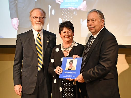 Deborah Burns receiving award