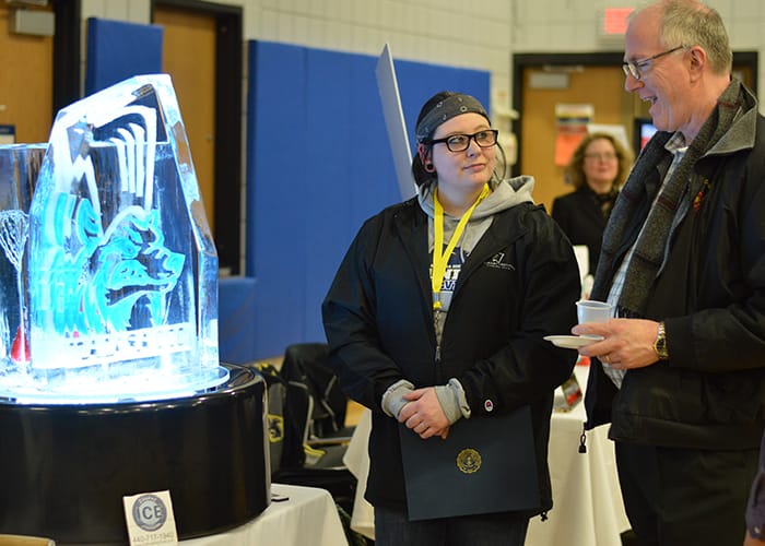 Student Showcase projects were on display during the Spring Open House so that prospective students and members of the public could view the projects.